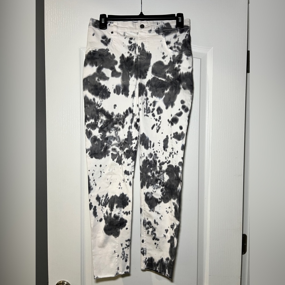 HUE DENIM Mod Modern Denim High Rise Skimmer Tie Dye. Size Small
